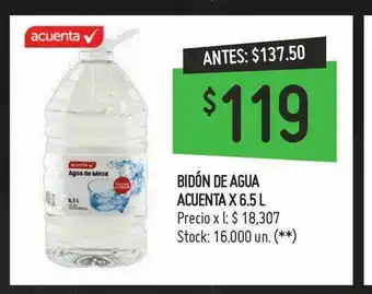 Changomas Bidón de agua acuenta x 6.5 l oferta