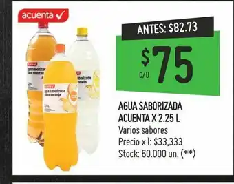Changomas Agua saborizada acuenta x 2.25 l oferta