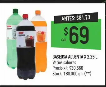 Changomas Gaseosa acuenta x 2.25 l oferta