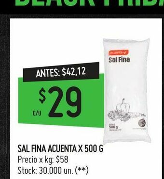 Changomas Sal fina acuenta x 500 g oferta