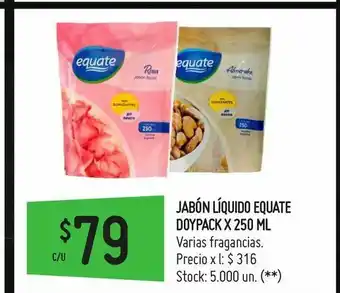 Changomas Jabón líquido equate doypack x 250 ml oferta
