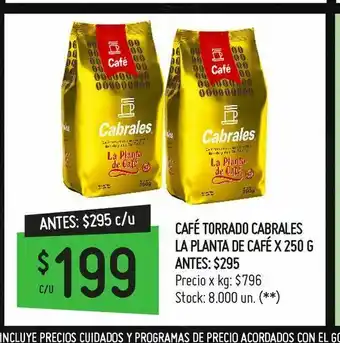 Changomas Café torrado cabrales la planta de café x 250 g oferta