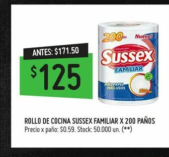 Changomas Rollo de cocina sussex familiar x 200 paños oferta