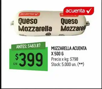 Changomas Muzzarella acuenta x 500 g oferta