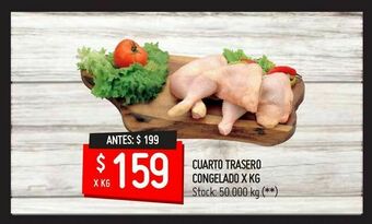 Changomas Cuarto trasero congelado x kg stock: 50.000 kg( oferta