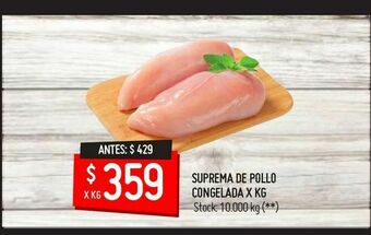 Changomas Suprema de pollo congelada x kg oferta