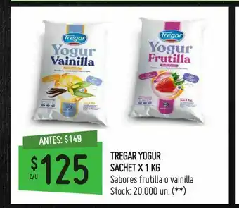 Changomas Tregar yogur sachet x 1 kg oferta