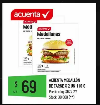Changomas Acuenta medallón de carne x 2 un 110 g oferta