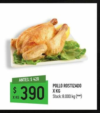 Changomas Pollo rostizado x kg oferta