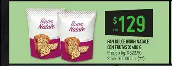 Changomas Pan dulce buon natale con frutas x 400 g oferta
