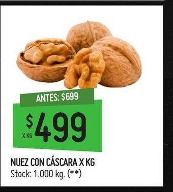 Changomas Nuez con cáscara x kg oferta