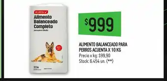 Changomas Alimento balanceado para perros acuenta x 10 kg oferta
