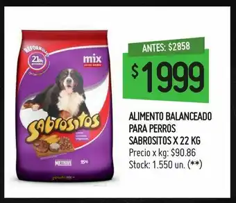 Changomas Alimento balanceado para perros sabrositos x 22 kg oferta