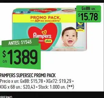 Changomas Pampers supersec promo pack oferta