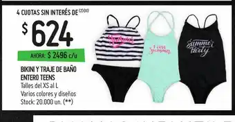 Changomas Bikini y traje de baño entero teens oferta