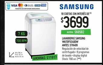 Changomas Lavarropas samsung oferta
