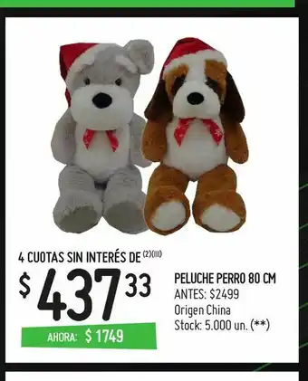 Changomas Peluche perro 80 cm oferta