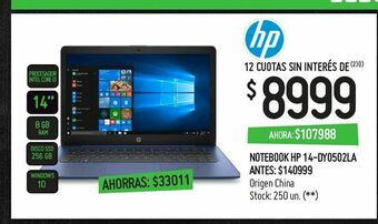 Changomas Notebook hp 14-dy0502la oferta