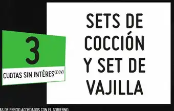 Changomas Sets de cocción y set de vajilla oferta