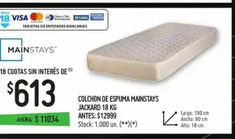 Changomas Colchon de espuma mainstays oferta