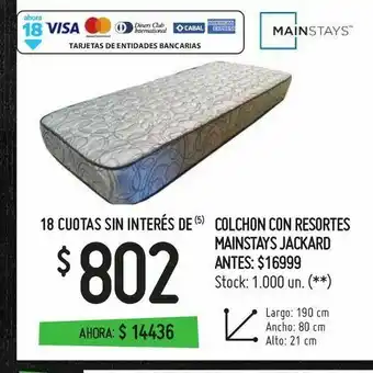 Changomas Colchon con resortes oferta