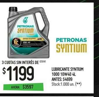 Changomas Lubricante syntium oferta