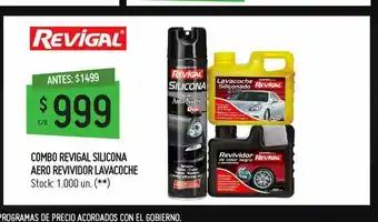 Changomas Combo revigal silicona aero revividor lavacoche oferta