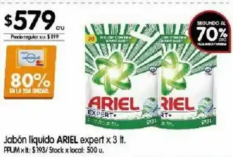 Disco Detergente líquido ariel oferta