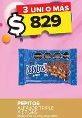 Carrefour Maxi Pepitos - alfajor triple oferta