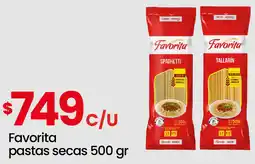 Changomas Favorita pastas secas 500gr oferta
