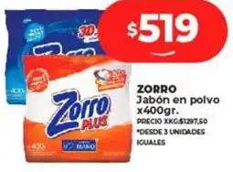 Supermayorista Vital ZORRO Jabón en polvo x400gr oferta