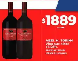Supermayorista Vital ABEL M. TORINO Vino suc. tinto x1.125lt. oferta