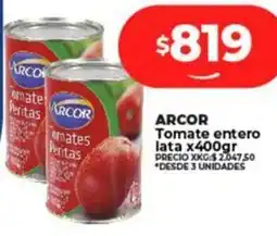 Supermayorista Vital ARCOR Tomate entero lata x400gr oferta