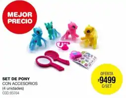 Atomo Conviene SET DE PONY CON ACCESORIOS 4 unidades oferta