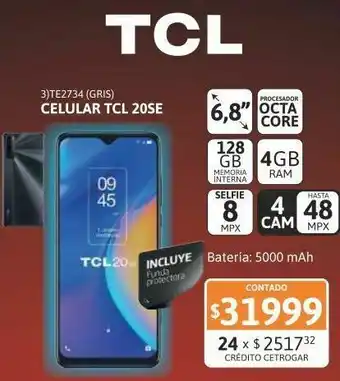 Samsung Cel lib tcl 20se 4/128gb 48mp gris oferta