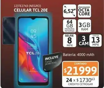 Samsung Cel lib tcl 20e 3/64gb 13mp 6125a neg oferta