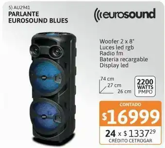 Samsung Parlante eurosound blues 8" x 2 oferta