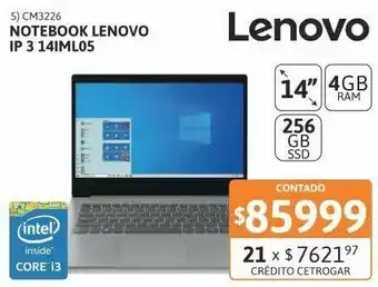 Samsung Note lenovo ip 3 14iml05 i3 4gb-256gbssd oferta