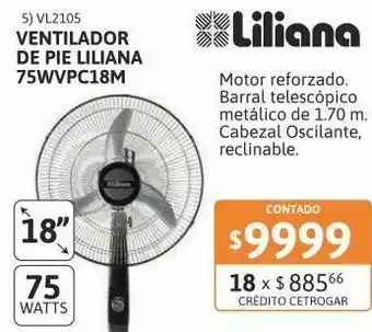 Samsung Vent de pie 18" lilianapar/cro75wvpc18m oferta