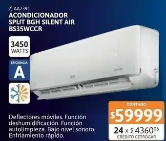 Samsung Acon spl bgh 3450w fc ea bs35wccr oferta