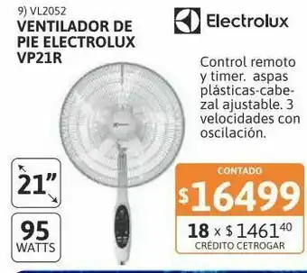 Samsung Vent de pie 21" electrolux c/c y vp21r oferta