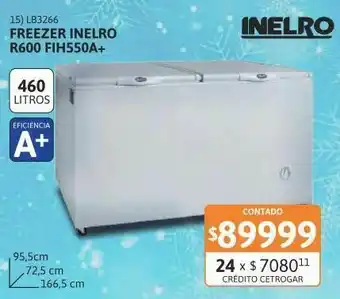 Freez inelro 460l refri r600 fih550a+