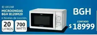 Samsung Microond bgh qchef 20l b120m20 700w oferta