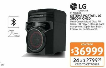 Sistema portatil lg xboom on2d