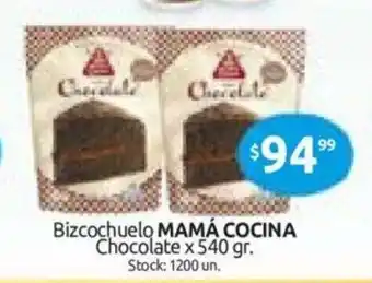 Cordiez Mamá Cocina Bizcochuelo Chocolate x 540gr oferta