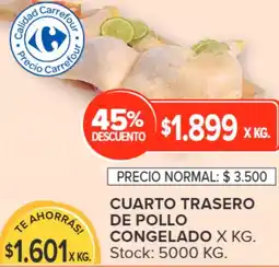 Carrefour Cuarto trasero de pollo congelado oferta