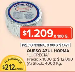 Carrefour Lucrecia queso azul horma oferta