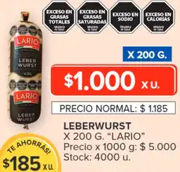 Carrefour Lario leberwurst oferta