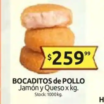 Cordiez Bocaditos de Pollo Jamón y Queso x kg oferta