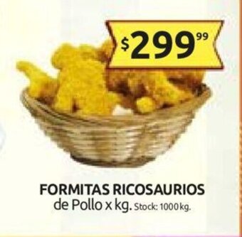 Cordiez Formitas Ricosaurios de Pollo x kg oferta